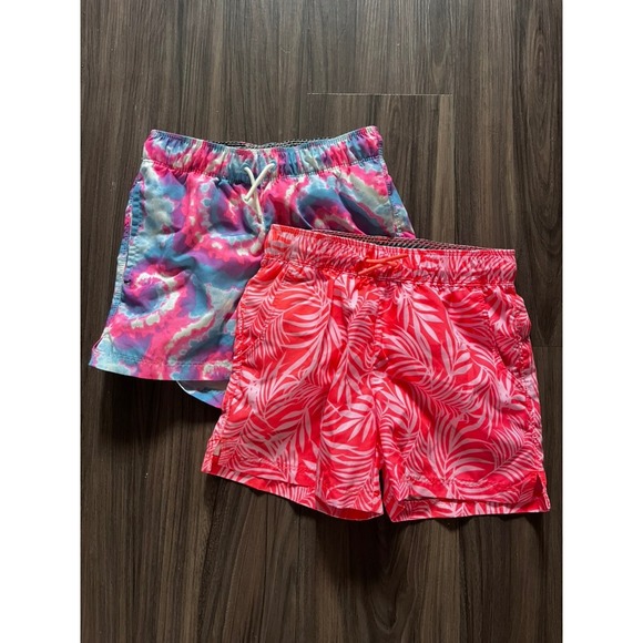 art class Other - Art Class Swim Trunks Tie Dye Pink Tropical Print Swim size small 6-7 lot of 2